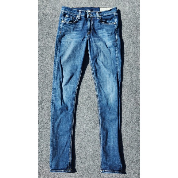 Rag & Bone Skinny‎ Jeans Denim Blue Wash USA Made Women's Size 28 - Picture 1 of 10